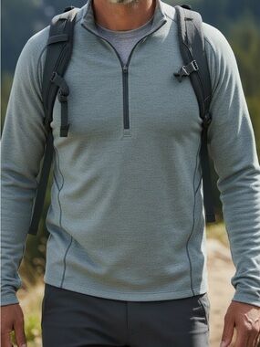 Arc'teryx Men's Cormac Lightweight Half-Zip Jacket in Sage size M